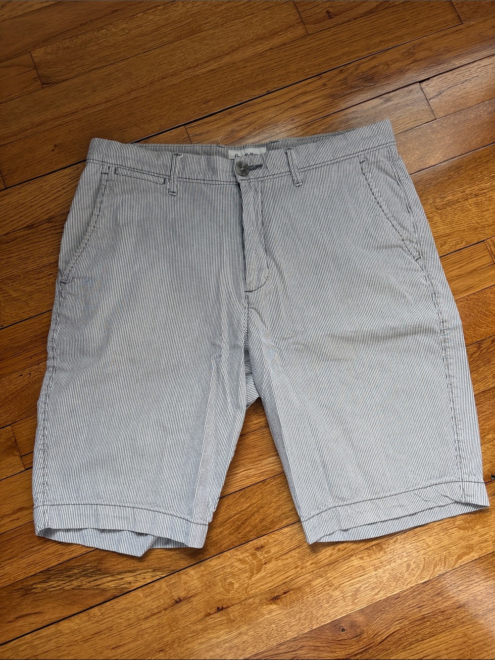 Goodfellow Men's Shorts - Blue Stripes